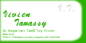 vivien tamassy business card